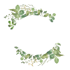 Customizable Floral Wreath Round