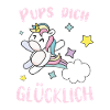 Pups dich gluecklich Einhorn
