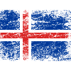 Iceland Flag Used Look