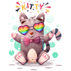 Rainbow Specs Kitty