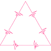 Triangle heartbeat pink