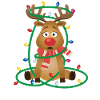 Rudolph with Christmas Lights