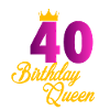 40 fødselsdag dronning T-shirt 40-års fødselsdag 1980