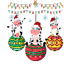 Vache bébé noël