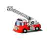Fire truck with turntable ladder for fire brigade fans