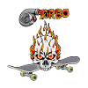 Skateboard Turbo Youth Skater Skull