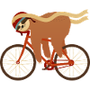 Sloth Sleeping On Bicycle