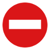 Panneau interdit de transit
