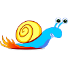 Fast racing snail, running snail