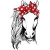 Cheval cool avec bandana