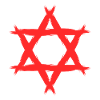 Etoile de David religion rouge