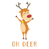 Reindeer Kids Motif Oh Deer