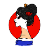 Dämonen-Geisha-Grafik