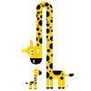 Maman et bébé girafe