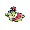 Alligator Weihnachtsmann Weihnachtsgeschenk