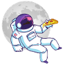 Pizza astronaut