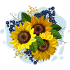 Bouquet sunflower