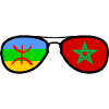 Drapeau Amazigh Maroc - lunettes