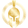 spartan helmet mythology gold