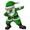 Père Noël vert irlandais Dabbing