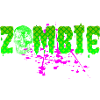 Zombie Schriftzug mit Schädel