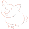 Cochon chanceux, Cochon chanceux rose