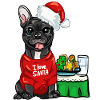 French Bulldog Santa Claus Frenchie