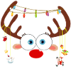 Christmas Reindeer Face