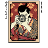 Cool Samurai Photographer Photographing Gift