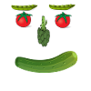 Vegetable cucumber face