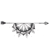 Arrow with lotus mandala