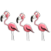 Three Flamingos