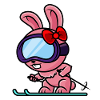 Skiing Bunny Skiing