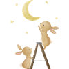 Rabbits on ladder
