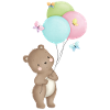 Bear with balloons