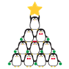 Christmas tree penguins