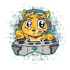 Gaming Katze Gamer Controller Kater