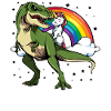 Danse ronde de la licorne dino et de l’arc-en-ciel