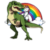 Dino-Einhorn im Regenbogenzauber