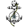 Maritime Symbole Seefahrt Kompass Anker Ahoi