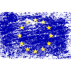 Bandiera europea vintage usato look europeo UE