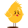 funny chick with Iroquois hairstyle