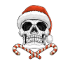 Skull Santa Claus Skull Christmas