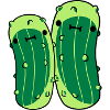 2 small cucumbers with sweet