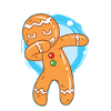 Christmas gingerbread man Dab