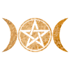 Wiccan Symbol Dreifach-Mond Geschenkidee