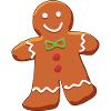 Gingerbread man cartoon Christmas pastry