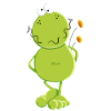 Frog with flowers
