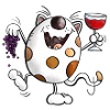Cat love Wine