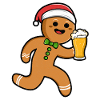 Christmas beer gingerbread man
